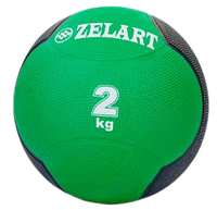 Медбол Zelart Medicine Ball 2 кг твердый резиновый (FI-5121-2)