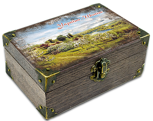 Еко-шкатулка Україна Хутір з яблуневим цвітом 10х15 см укш03к10х15