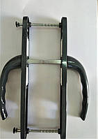 Натискний гарнітур "SAFIR" 25-92/200 мм з пружиною антрацит для ПВХ дверей (дверна ручка)