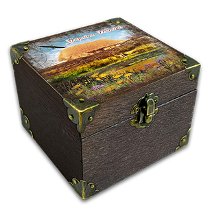 Еко-шкатулка Хата з озером 10х10 см укш01к10х10