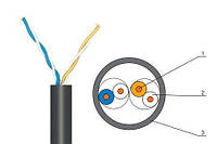 Кабель Витая Пара Наружный КВПП (100) 2х2х0,48 (UTP-cat,5е) Одесса Тумен Уличный Медный Внешний Бухта 305 м.
