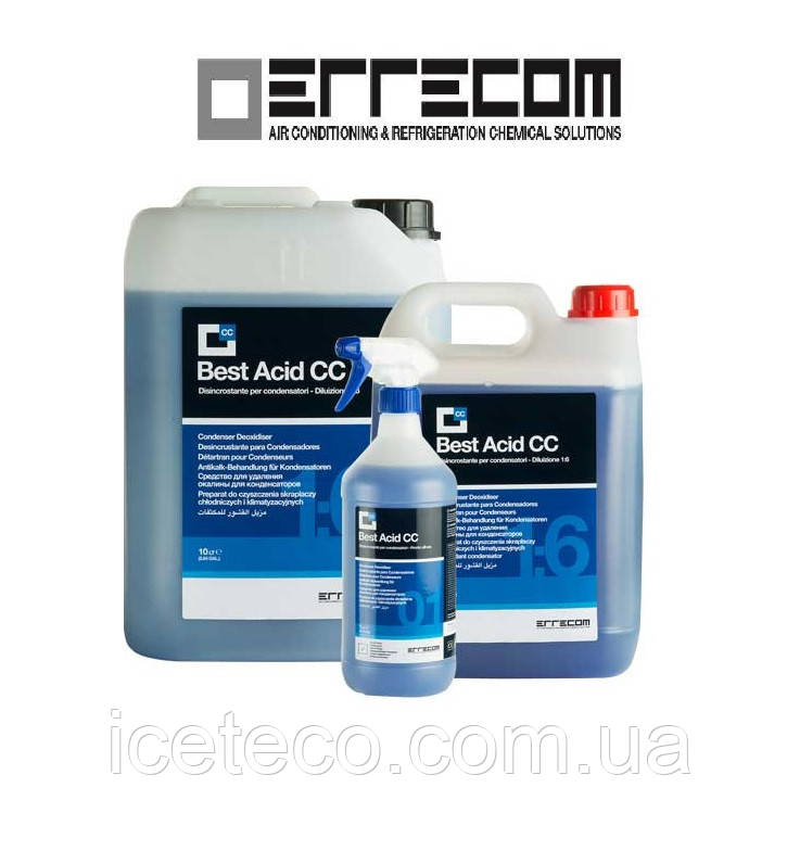 Кислотний очисник для конденсаторів (концентрат 5 л) Best Acid Cond Cleaner AB1212.P.01 Errecom, фото 1