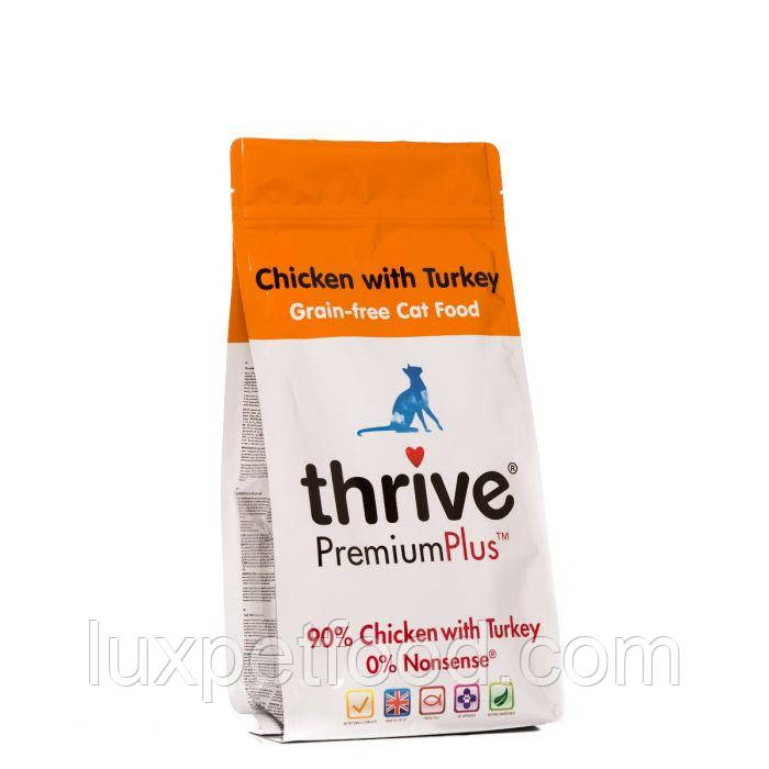 Thrive Premium Plus Chicken Turkey Dry Food Cats -Трайв Преміум Плюс Корм для Кішок Курка 1,5 кг Індичка