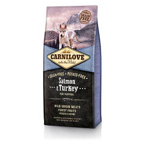 АКЦІЯ!!! Сухий корм Carnilove Puppy Salmon & Turkey (для цуценят, лосось+індичка) 12 кг + 1.5 кг, фото 4