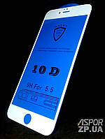 Захисне скло Apple iPhone 6 Plus- 10D білий