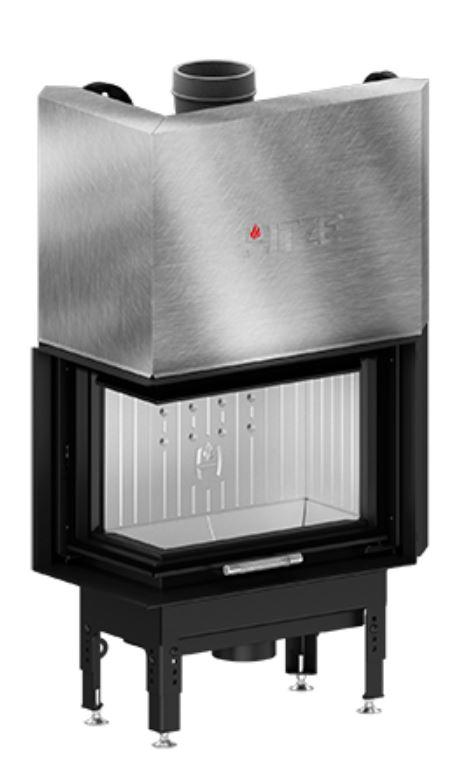 Камінна топка HITZE HST54x39.LG Ліве скло з гільйотиною (11.2 kW), фото 1