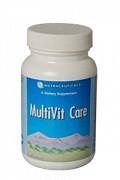 МультиВит Кэйр / MultiVit Care Виталайн / VitaLine Мультиминеральный и поливитаминный препарат 90 таблеток - фото 1 - id-p1039586376