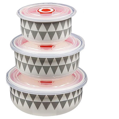 Набір салатників, з кришками Stenson MC2700, 3 шт, фото 1