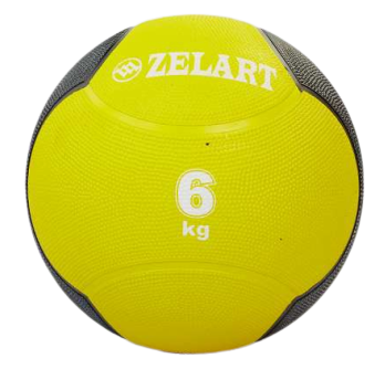 Медбол Zelart Medicine Ball 6 кг твердий гумовий (FI-5121-6)