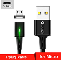 Elough E-Star 3A магнитный Micro-USB кабель. Быстрая зарядка Qualcomm Quick Charge 3.0 Black