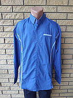 Рубашка мужская коттоновая брендовая высокого качества больших размеров LV, Турция