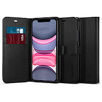 Книжка-Чехол Spigen для iPhone 11 Wallet S, Black (076CS27197)