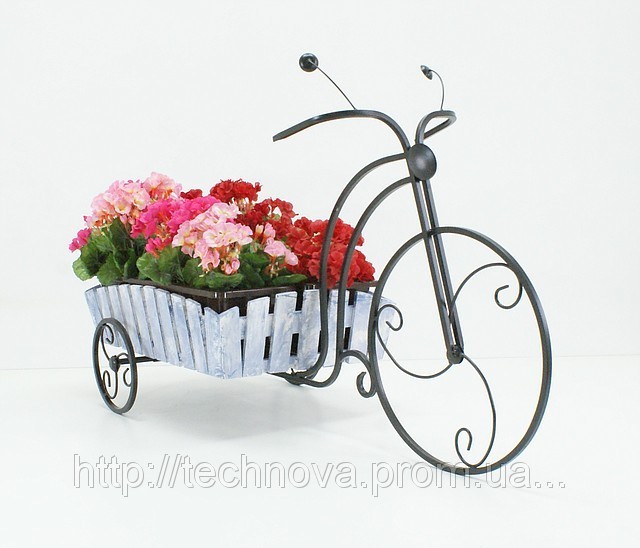 Підставка для квітів Велосипед 1Б Кантрі (одне кашпо в комплекті)