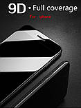 Захисне скло 9D для Iphone 6 6S чорне Premium якість, фото 3