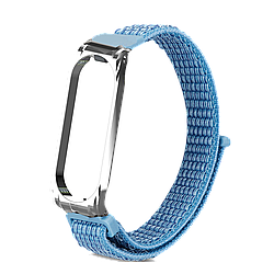 Ремінець для фітнес-трекера Mi Band 3 і Mi Band 4 NYLON Блакитний
