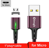 Elough E-Star 3A магнитный Micro-USB кабель. Быстрая зарядка Qualcomm Quick Charge 3.0 Burgundy Red