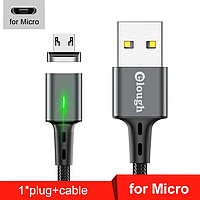 Elough E-Star 3A магнитный Micro-USB кабель. Быстрая зарядка Qualcomm Quick Charge 3.0 Galaxy Grey