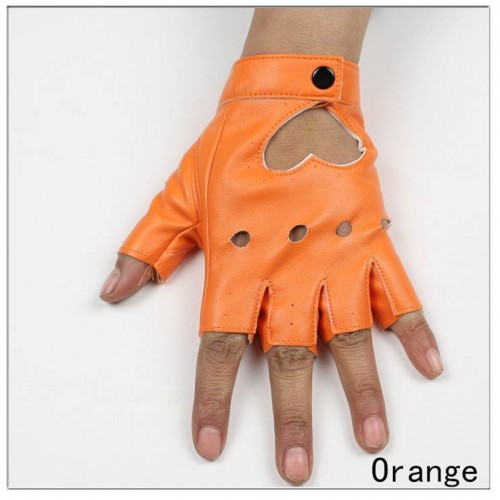 Кожаные перчатки без пальцев Love Glove с сердечком женские для автомобилистов и в спортзал экокожа - фото 10 - id-p569170752