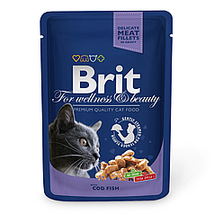 Вологий корм Brit Premium Cat Cod Риби (тріска) 100 г