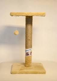 Когтєточка ( дряпка)  з полкою  Пухнастик бежева, фото 1