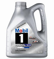 Моторное синтетическое масло MOBIL 1 Peak Life 5W-50 4L (ACEA A3/B3 A3/B4, VW 501.01/505.00, MB 229.3)