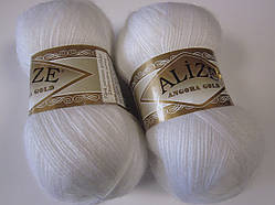 ANGORA GOLD 55 білий - 20% вовна, 80% акрил