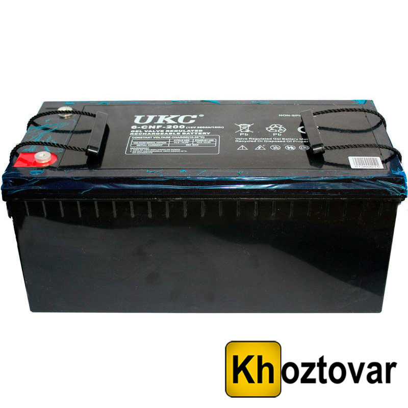 Гелевий акумулятор UKC Battery Gel 12 V 200 A