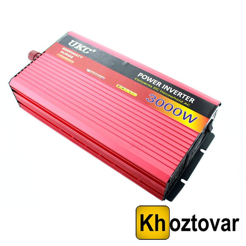 Перетворювач UKC AR 12 В на 220 В 3000 Вт ⁇ Автомобільний інвертор, фото 1