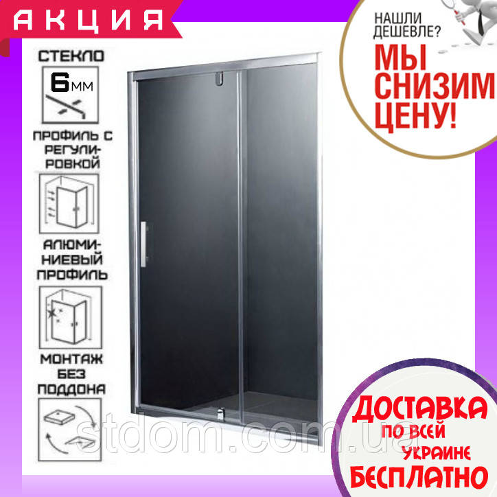 Душові двері в нішу 140 см Primera Frame SDG1214 скло прозоре