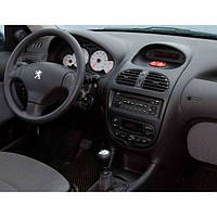 Рамка для магнитолы Peugeot 206 (1998-2007 года) /на ПЕЖО 206/ 1 ДИН/ переходная рамка/