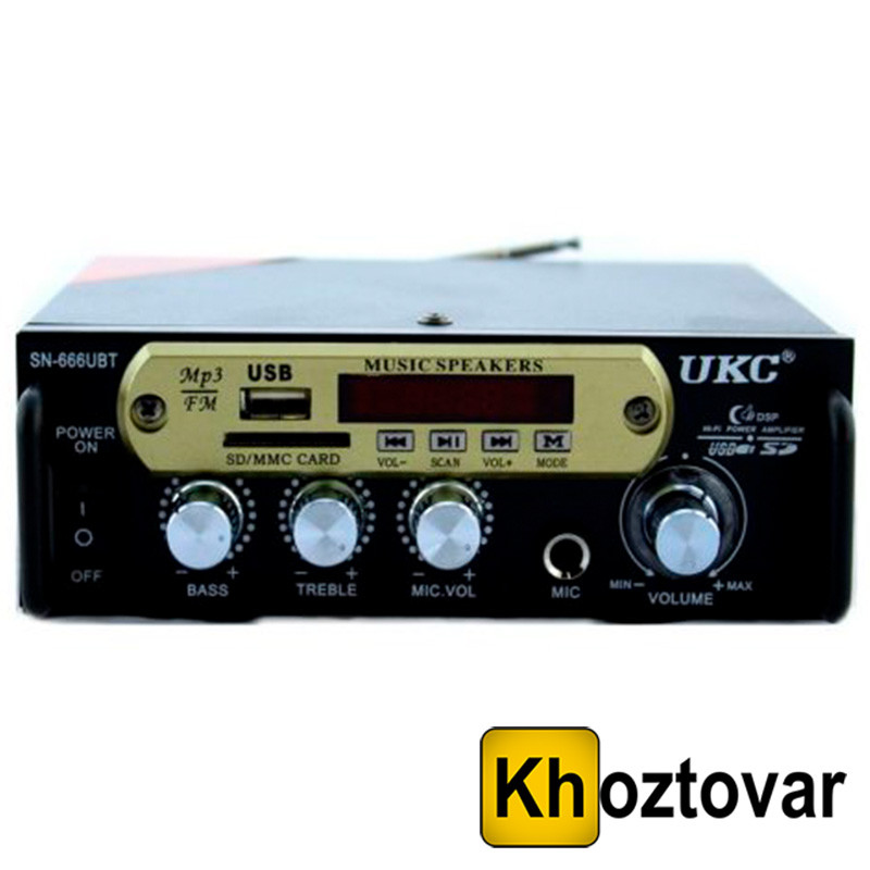 Підсилювач звуку AMP 666 BT UKC, фото 1