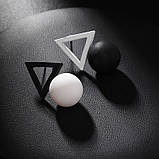 Сережки чорно - білі, фото 9