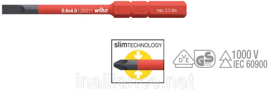 Набор бит 6 штук SL / PH slimBit electric Wiha 43159 - фото 4 - id-p4151842