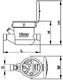 Лічильники MTK (W) — UA холодної-гарячої води Ду20 Ру16, фото 4