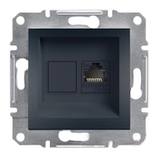 Розетка комп'ютерна RJ45 UTP кат. 5e антрацит Asfora Plus EPH4300171, фото 3
