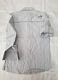 Сорочка для хлопчиків 128,140,152,158 зросту шкільна Сіра, фото 2