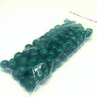 Дерев'яні намистини 13мм (100шт в упаковці) нефритового кольору