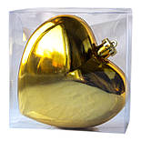 Ялинкова іграшка Серце, 15 см, глянцевий, золотистий (890346), фото 2