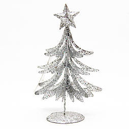 Настільна ялинка, 15 см, сріблястий, дріт (000715-1)