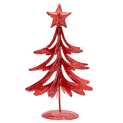 Стильна Настільна ялинка, 15 см, червоний, дріт (000715-3)