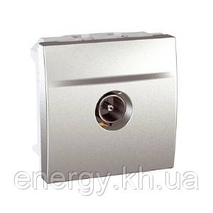 TV розетка крайова, алюміній. Unica Top MGU3.464.30