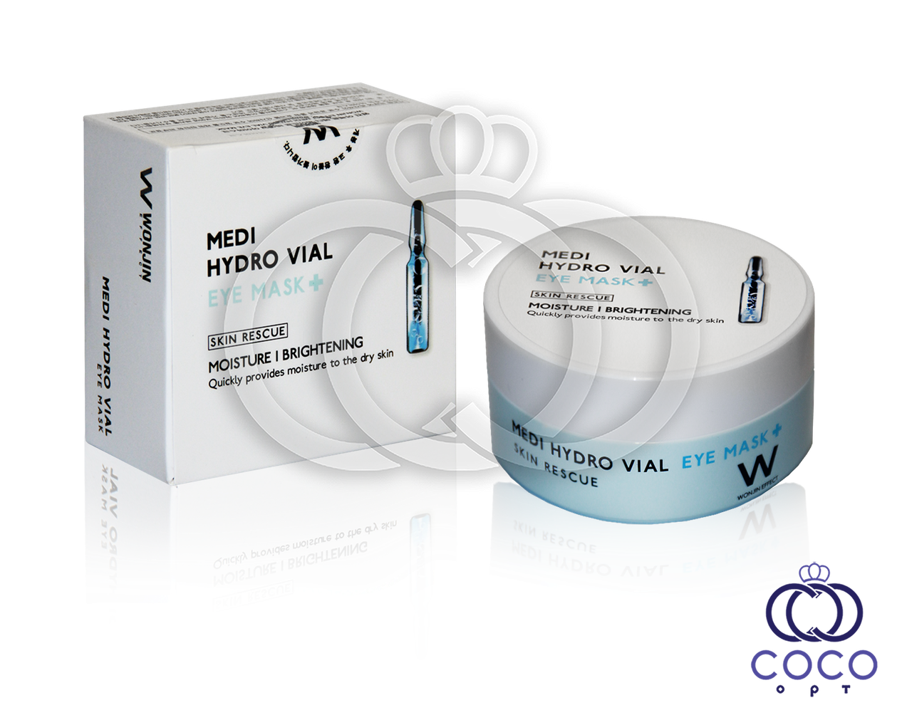 Патчі гідро-гелеві Medi Hydro Vial Eye Mask+ з комплексом гиалуроновых кислот, фото 1