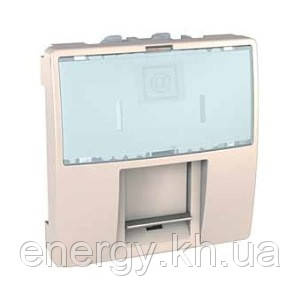 Розетка компьютерная RJ-45 (кат.5e), cл. кость. Unica MGU3.411.25