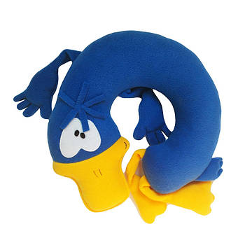 Дизайнерська подушка-підголівник і іграшка Silenta Качечка Синя