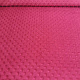 Плюш мінки вишневий, ширина 83 см, (350 г/м), фото 3