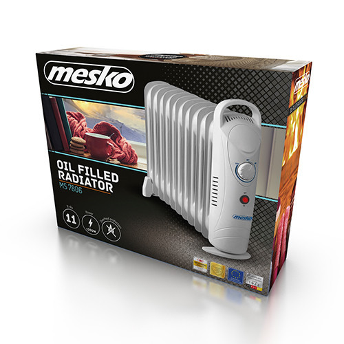 Обогреватель маслянный Mesko MS 7806 на 11 секций мощность 1200w - фото 1 - id-p1040038162