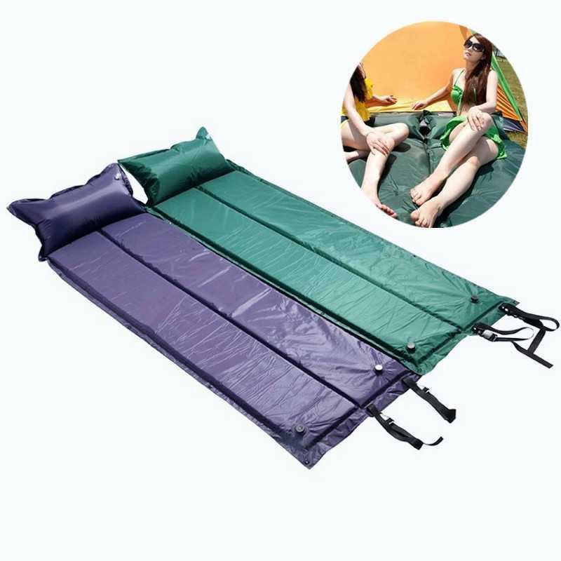 Самонадувний килимок, каремат, з подушкою, рибальський, кемпінговий, фото 1