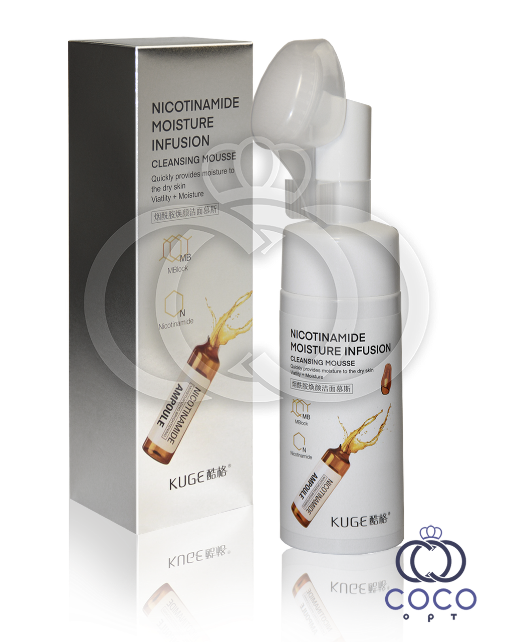 Корейський пінка-мус для вмивання Nicotinamide Moisture Infusion з нікотиновою кислотою 120 мл