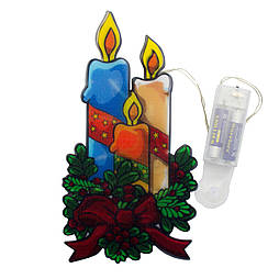 Світлодіодна декорація - Свічка, 25x13,5 см, 10л, пластик, IP20 (640294)