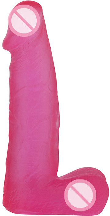Реалістичний фалоімітатор з мошонкою XSkin 6 PVC dong - Transparent, PINK